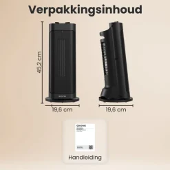 Auronic Pro 2000 watt ventilatorkachel - Black