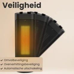 Auronic Pro 2000 watt ventilatorkachel - Black