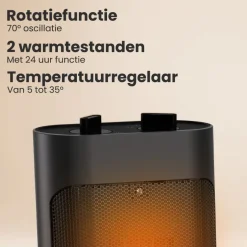Auronic Pro 2000 watt ventilatorkachel - Black