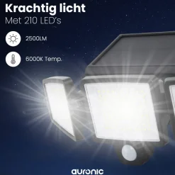 Auronic Solar buitenlamp met bewegingssensor - Set van 2