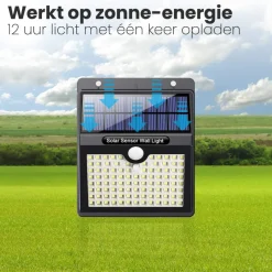 Auronic Solar wandlamp met bewegingssensor - Set van 2