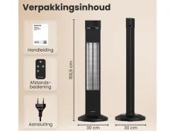 Auronic staande infrarood terrasverwarmer - 2000 watt