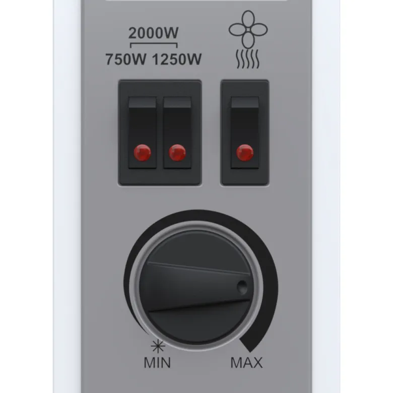 Auronic 2000 watt convectorkachel - White