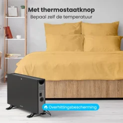 Auronic 2000 watt convectorkachel met ventilator - Black