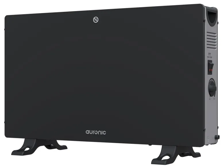 Auronic 2000 watt convectorkachel met ventilator - Black
