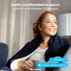 Auronic 180 x 130 cm elektrische deken - Blue
