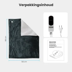 Auronic 180 x 130 cm elektrische deken - Anthracite