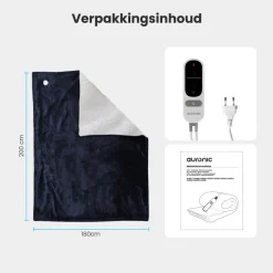 Auronic 200 x 180 cm elektrische deken - Blue