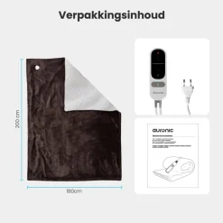 Auronic 200 x 180 cm elektrische deken - Brown