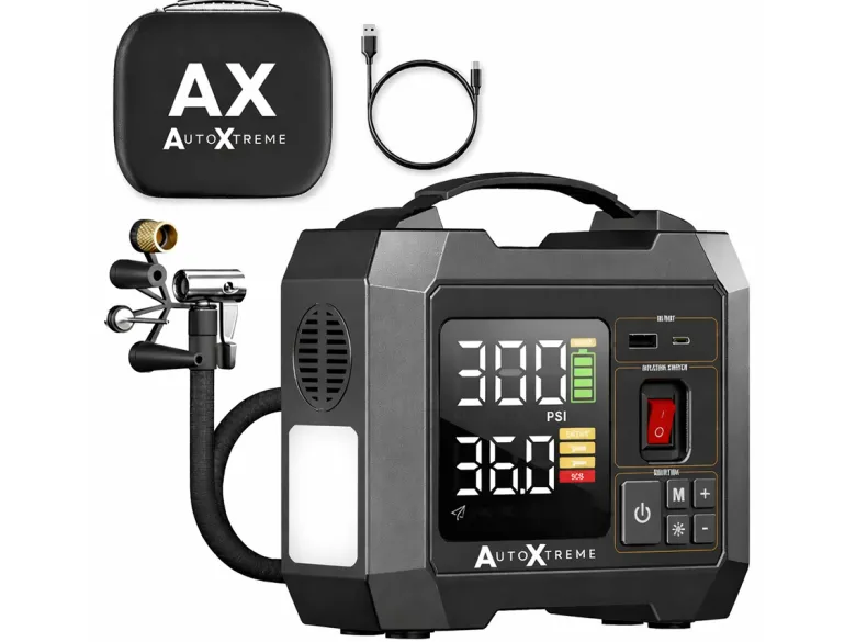 AutoXtreme Air-300 luchtcompressor met ektrische fietspomp