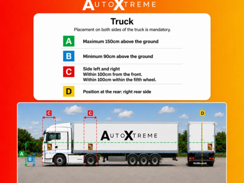 AutoXtreme Angles Morts vrachtwagen markering