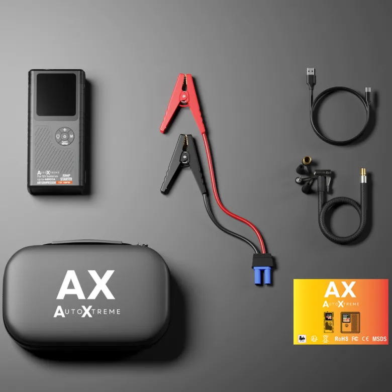 AutoXtreme Boost Air Micro jumpstarter met compressor - 480CCA