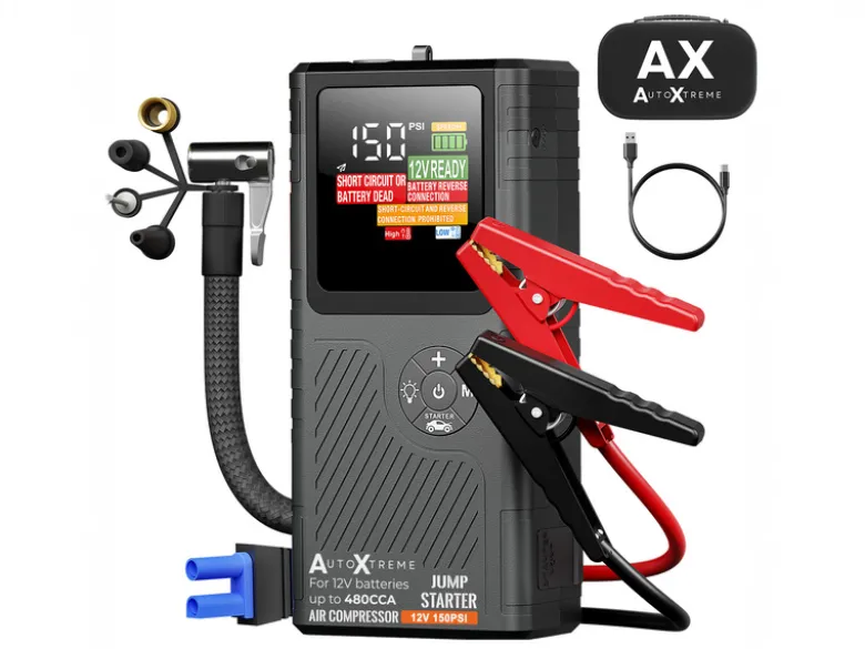 AutoXtreme Boost Air Micro jumpstarter met compressor - 480CCA