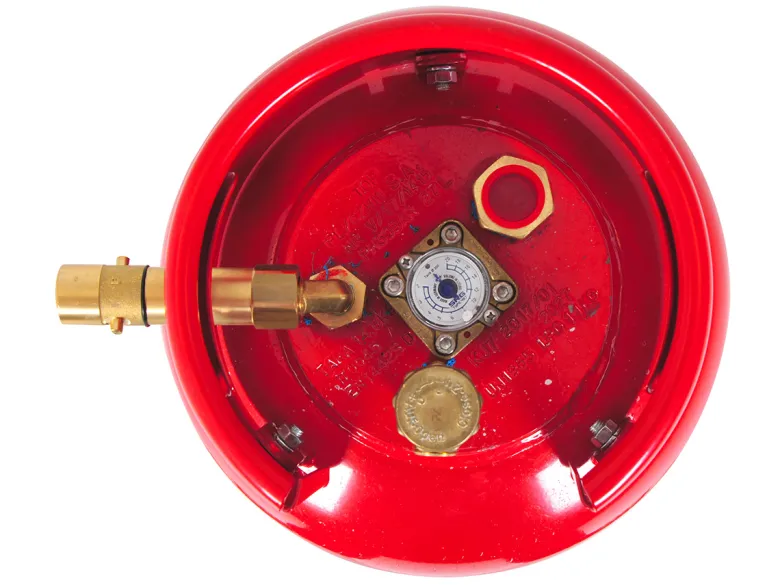 Badé 27 liter stalen haakse staande LPG tank