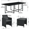 Baracoa XXL polyrotan zwarte diningset