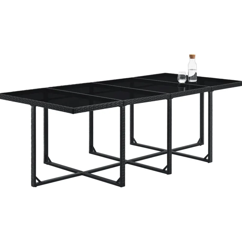 Baracoa XXL polyrotan zwarte diningset
