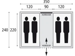 Bardani Amigo 350 vis-à-vis tent