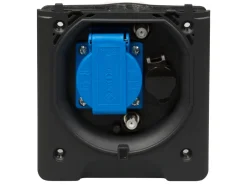 BBA buitenwand voortentaansluiting stekkerdoos - black