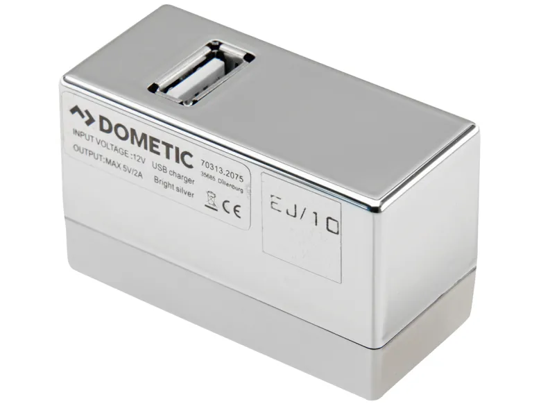 BBA Dometic USB-A oplaadadapter voor rail - chrome