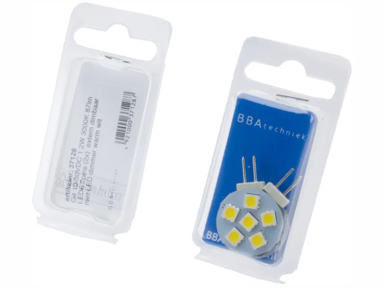 BBA G4 1,2W 3000K (2x stuks) LED lampjes