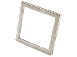 BBA 1-vaks stopcontact afdekraam - chrome