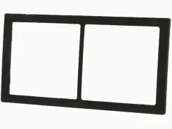 BBA 2-vak stopcontact afdekraam - black