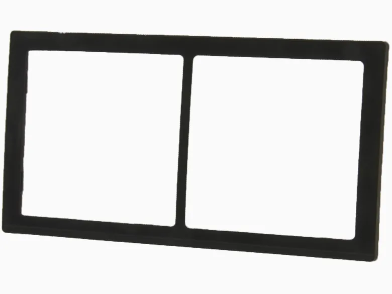 BBA 2-vak stopcontact afdekraam - black