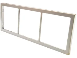 BBA 3-vak stopcontact afdekraam - silver