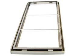 BBA 3-vak stopcontact afdekraam - silver