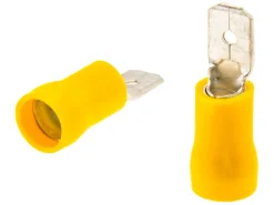 BBA vlakke stekkerhuls male 6,3 × 0,8 mm (5x stuks) - yellow