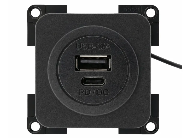 BBA 2x USB-C en USB-A inbouwdoos