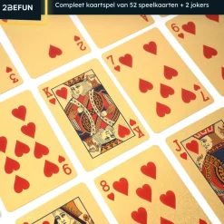 2BEFUN Waterdichte Speelkaarten - Gold