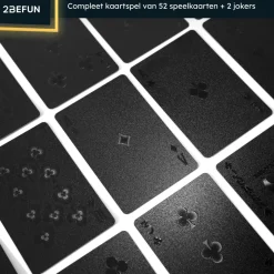 2BEFUN Waterdichte Speelkaarten - Black