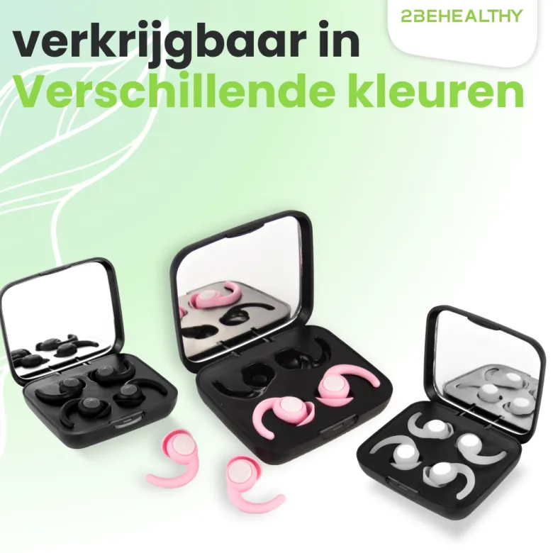 2BEHEALTHY 2-paar slaapoordoppen - Pink