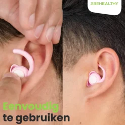2BEHEALTHY 2-paar slaapoordoppen - Pink