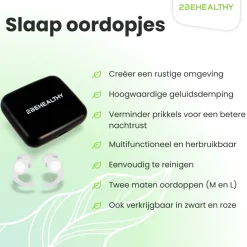 2BEHEALTHY 2-paar slaapoordoppen - White