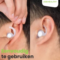 2BEHEALTHY 2-paar slaapoordoppen - White