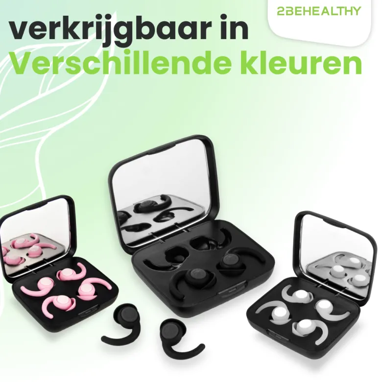 2BEHEALTHY 2-paar slaapoordoppen - Black