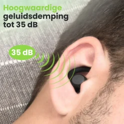 2BEHEALTHY 2-paar slaapoordoppen - Black