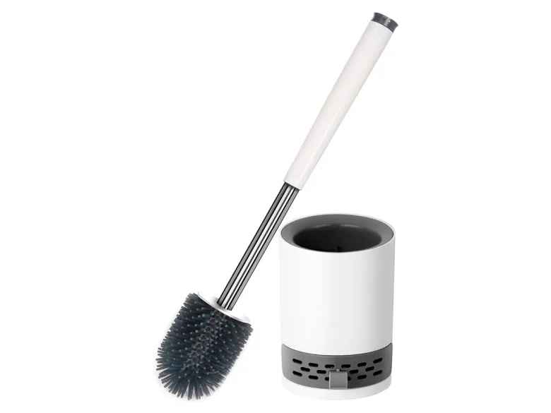 2BEHOME Wc borstel met houder - White