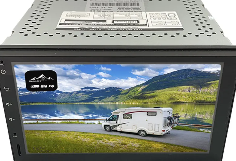 BergGPS 2-DIN inbouw radio camper navigatie met Carplay