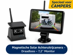 BergGPS Draadloze Magnetische solar camera met 7.2 inch display