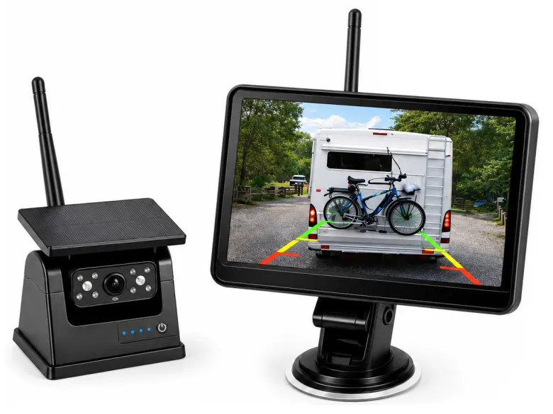 BergGPS Draadloze Magnetische solar camera met 7.2 inch display