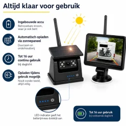 BergGPS Dubbele Magnetische solar camera met 7.2 inch display