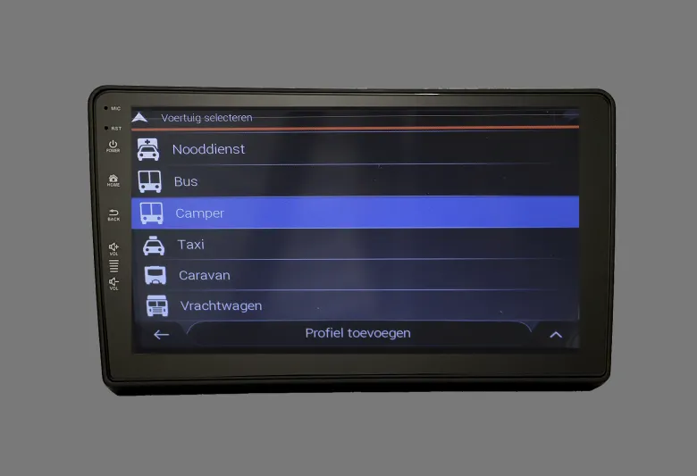 BergGPS FD-9000 9-inch Fiat Ducato Radio camper navigatie