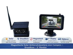BergGPS Magnetische solar camera met 5 inch display