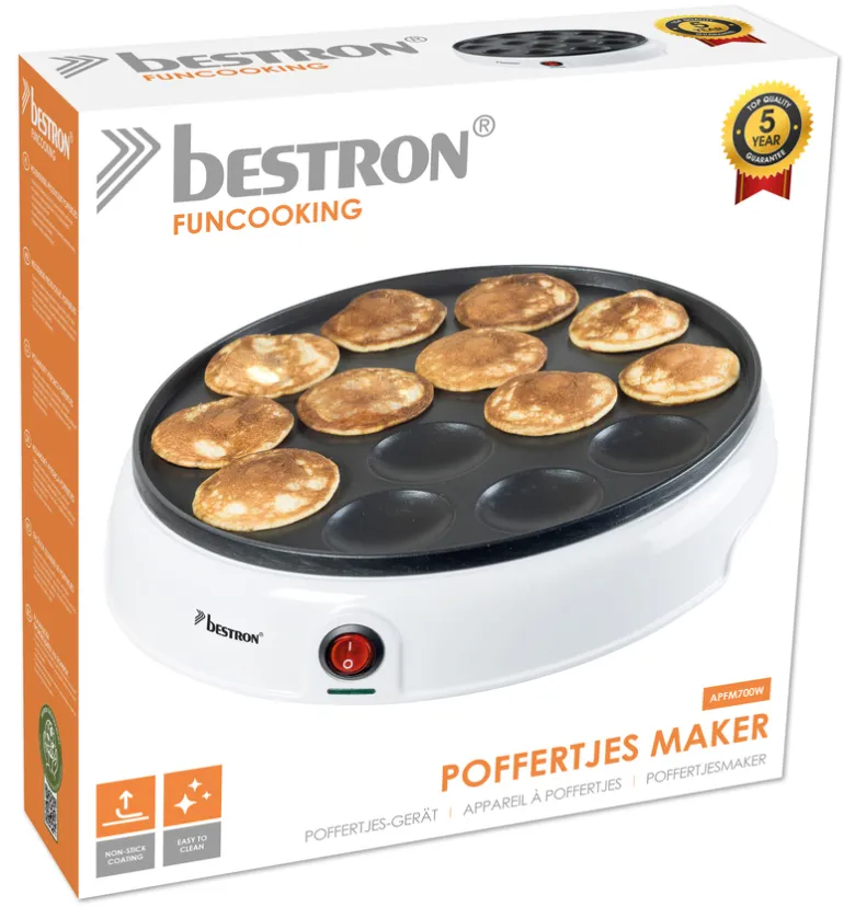 Bestron APFM700W poffertjesmaker - White