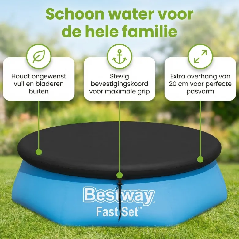 Bestway ø244 cm afdekzeil - Black