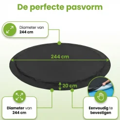Bestway ø244 cm afdekzeil - Black