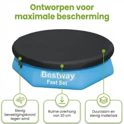 Bestway ø244 cm afdekzeil - Black